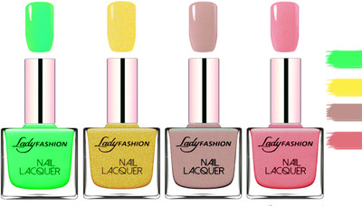 Lady fashion Extra Shine Extra Long Stay Chip Resistant Nail Polish Light Green,Golden,Silky Purple,Silky Pink(Pack of 4)
Lady fashion Extra Shine Extra Long Stay Chip Resistant Nail Polish Light Green,Golden,Silky Purple,Silky Pink(Pack of 4)