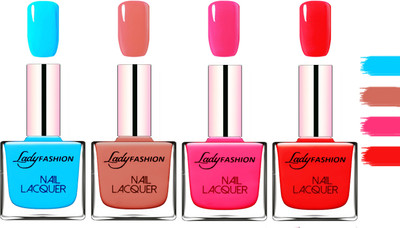 Lady fashion Extra Shine Extra Long Stay Chip Resistant Nail Polish Sky Blue,Nude,Pink,Bright Red(Pack of 4)
Lady fashion Extra Shine Extra Long Stay Chip Resistant Nail Polish Sky Blue,Nude,Pink,Bright Red(Pack of 4)