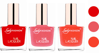 Lady Fashion Extra Shine Extra Long Stay Chip Resistant Nail Polish (Set Of 3) Bright Red,silky Pink,Orange Silk(Pack of 3)
Lady Fashion Extra Shine Extra Long Stay Chip Resistant Nail Polish (Set Of 3) Bright Red,silky Pink,Orange Silk(Pack of 3)