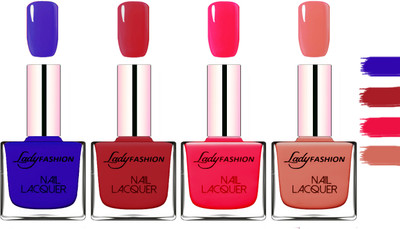 Lady fashion Extra Shine Extra Long Stay Chip Resistant Nail Polish Blue,Dark Red,Sweet Red,Nude(Pack of 4)
Lady fashion Extra Shine Extra Long Stay Chip Resistant Nail Polish Blue,Dark Red,Sweet Red,Nude(Pack of 4)