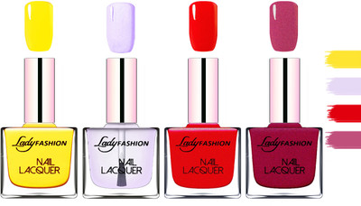 Lady fashion Extra Shine Extra Long Stay Chip Resistant Nail Polish Yellow,Top Coat,Red,Maroon(Pack of 4)
Lady fashion Extra Shine Extra Long Stay Chip Resistant Nail Polish Yellow,Top Coat,Red,Maroon(Pack of 4)