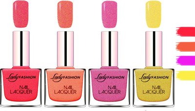 Lady Fashion Extra Shine Extra Long Stay Chip Resistant Nail Polish Bright Pink,Orange Silk,Abricoat Rose,Golden(Pack of 4)
Lady Fashion Extra Shine Extra Long Stay Chip Resistant Nail Polish Bright Pink,Orange Silk,Abricoat Rose,Golden(Pack of 4)