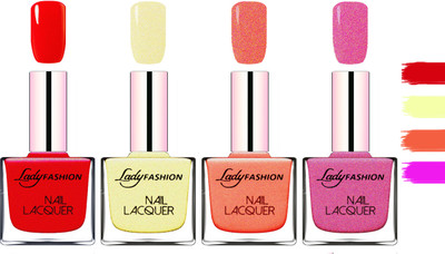 Lady fashion Extra Shine Extra Long Stay Chip Resistant Nail Polish Red,Mettalic Gold,Orange Silk,Abricoat Rose(Pack of 4)
Lady fashion Extra Shine Extra Long Stay Chip Resistant Nail Polish Red,Mettalic Gold,Orange Silk,Abricoat Rose(Pack of 4)