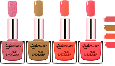 Lady Fashion Extra Shine Extra Long Stay Chip Resistant Nail Polish Mauve,Mettalic Brown,Light Orange,Baby Pink(Pack of 4)
Lady Fashion Extra Shine Extra Long Stay Chip Resistant Nail Polish Mauve,Mettalic Brown,Light Orange,Baby Pink(Pack of 4)