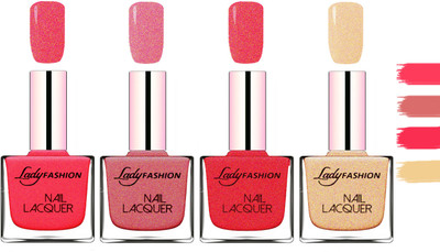 Lady Fashion Extra Shine Extra Long Stay Chip Resistant Nail Polish Bright Pink,Mauve,Pink,Beach Nude(Pack of 4)
Lady Fashion Extra Shine Extra Long Stay Chip Resistant Nail Polish Bright Pink,Mauve,Pink,Beach Nude(Pack of 4)