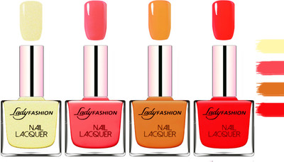 Lady Fashion Extra Shine Extra Long Stay Chip Resistant Nail Polish Mettalic Gold,Baby Pink,Nude,Juice Red(Pack of 4)
Lady Fashion Extra Shine Extra Long Stay Chip Resistant Nail Polish Mettalic Gold,Baby Pink,Nude,Juice Red(Pack of 4)