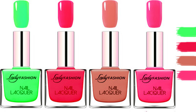 Lady fashion Extra Shine Extra Long Stay Chip Resistant Nail Polish Light Green,Sweet Red,Nude,Pink(Pack of 4)
Lady fashion Extra Shine Extra Long Stay Chip Resistant Nail Polish Light Green,Sweet Red,Nude,Pink(Pack of 4)