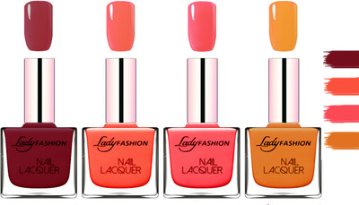 Lady fashion Extra Shine Extra Long Stay Chip Resistant Nail Polish Voilet,Mettalic Brown,Light Orange,Baby Pink(Pack of 4)
Lady fashion Extra Shine Extra Long Stay Chip Resistant Nail Polish Voilet,Mettalic Brown,Light Orange,Baby Pink(Pack of 4)