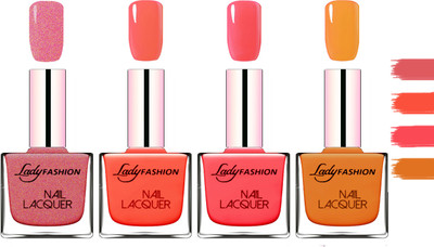 Lady Fashion Extra Shine Extra Long Stay Chip Resistant Nail Polish Mauve,Light Orange,Baby Pink,Nude(Pack of 4)
Lady Fashion Extra Shine Extra Long Stay Chip Resistant Nail Polish Mauve,Light Orange,Baby Pink,Nude(Pack of 4)