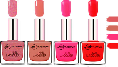 Lady Fashion Extra Shine Extra Long Stay Chip Resistant Nail Polish Mauve,Pink,Bright Red,Red(Pack of 4)
Lady Fashion Extra Shine Extra Long Stay Chip Resistant Nail Polish Mauve,Pink,Bright Red,Red(Pack of 4)