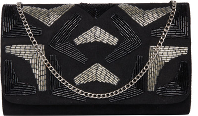 TARUSA Women Casual Black Genuine Leather Sling Bag