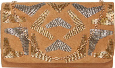 TARUSA Women Casual Beige Genuine Leather Sling Bag