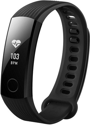 Honor Band 3(Black Strap, Size : Standard)