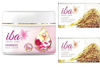 iba halal Fairness Face Cream SPF 25+(50gm) and 2 Luxury Facial Soap - Multani Mitti (25 g) combo(Set of 3)
iba halal Fairness Face Cream SPF 25+(50gm) and 2 Luxury Facial Soap - Multani Mitti (25 g) combo(Set of 3)