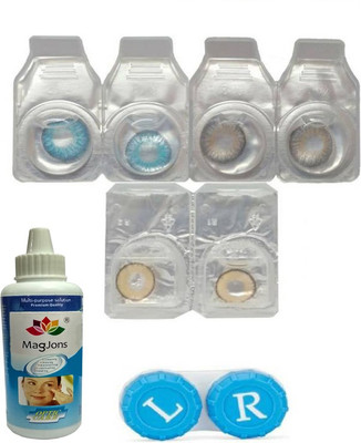 Magjons 3 Pair ( Blue, Grey, Hazel ) Zero Power Monthly Contact Lens(0, blue lens grey lens hazel lens, Pack of 3)
Magjons 3 Pair ( Blue, Grey, Hazel ) Zero Power Monthly Contact Lens(0, blue lens grey lens hazel lens, Pack of 3)