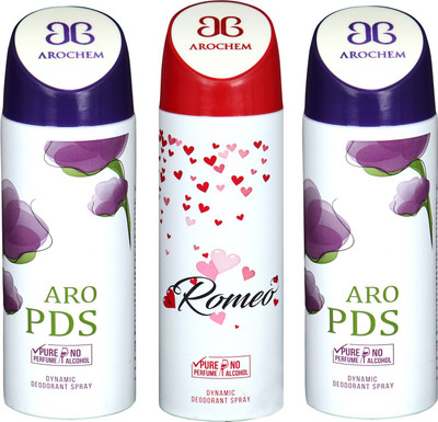 arochem ARO PDS-2 & ROMEO 3 PACK COMBO DYNAMIC DEODORANT SPRAY Deodorant Spray - For Men & Women(600 ml, Pack of 3)
arochem ARO PDS-2 & ROMEO 3 PACK COMBO DYNAMIC DEODORANT SPRAY Deodorant Spray - For Men & Women(600 ml, Pack of 3)