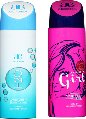 AROCHEM H2O AND CHARMING DYNAMIC DEODORANT SPRAY COMBO Deodorant Spray - For Men & Women(200 ml, Pack of 2)
AROCHEM H2O AND CHARMING DYNAMIC DEODORANT SPRAY COMBO Deodorant Spray - For Men & Women(200 ml, Pack of 2)