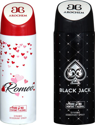 AROCHEM ROMEO AND BLACK JACK OMBO PACK OF 2 DEO SPRAY DYNAMIC DEODORANT BODY SPRAY 200 ML 2 PACK Body Spray - For Men & Women(400 ml, Pack of 2)
AROCHEM ROMEO AND BLACK JACK OMBO PACK OF 2 DEO SPRAY DYNAMIC DEODORANT BODY SPRAY 200 ML 2 PACK Body Spray - For Men & Women(400 ml, Pack of 2)