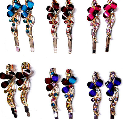 Proplady Partywear (Set of 12 pieces) Stylish Rhinestone Metal Hair Clips for Girls & Women|Wedding Hair Accessories|Designer Hair Clip, Hair Pin, Tic Tac Clip, Hair Accessory Set(Multicolor)
Proplady Partywear (Set of 12 pieces) Stylish Rhinestone Metal Hair Clips for Girls & Women|Wedding Hair Accessories|Designer Hair Clip, Hair Pin, Tic Tac Clip, Hair Accessory Set(Multicolor)