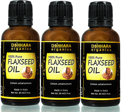 Donnara Organics 100% Pure Flaxseed oil- Natural & Undiluted Combo pack of 3 bottles of 30 ml(90 ml)(90 ml)
Donnara Organics 100% Pure Flaxseed oil- Natural & Undiluted Combo pack of 3 bottles of 30 ml(90 ml)(90 ml)