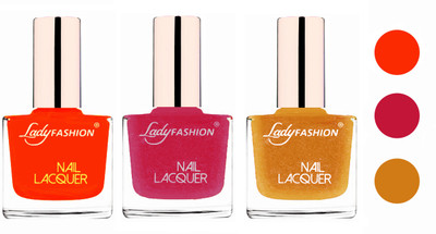 Lady Fashion Extra Shine Extra Long Stay Chip Resistant Nail Polish (Set Of 3) Juicy Orange,Abricoat Rose,Golden(Pack of 3)
Lady Fashion Extra Shine Extra Long Stay Chip Resistant Nail Polish (Set Of 3) Juicy Orange,Abricoat Rose,Golden(Pack of 3)