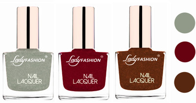 Lady Fashion Extra Shine Extra Long Stay Chip Resistant Nail Polish (Set Of 3) Grey,Pink,Copper(Pack of 3)
Lady Fashion Extra Shine Extra Long Stay Chip Resistant Nail Polish (Set Of 3) Grey,Pink,Copper(Pack of 3)