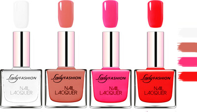 Lady Fashion Extra Shine Extra Long Stay Chip Resistant Nail Polish White,Nude,Pink,Bright Red(Pack of 4)
Lady Fashion Extra Shine Extra Long Stay Chip Resistant Nail Polish White,Nude,Pink,Bright Red(Pack of 4)