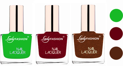 Lady Fashion Extra Shine Extra Long Stay Chip Resistant Nail Polish (Set Of 3) Light Green,Pink,Copper(Pack of 3)
Lady Fashion Extra Shine Extra Long Stay Chip Resistant Nail Polish (Set Of 3) Light Green,Pink,Copper(Pack of 3)