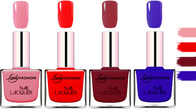 Lady Fashion Extra Shine Extra Long Stay Chip Resistant Nail Polish Silky Pink,Red,Violet,Blue(Pack of 4)
Lady Fashion Extra Shine Extra Long Stay Chip Resistant Nail Polish Silky Pink,Red,Violet,Blue(Pack of 4)