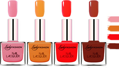 Lady Fashion Extra Shine Extra Long Stay Chip Resistant Nail Polish Silky Pink,Nude,Juice Red,Coffee(Pack of 4)
Lady Fashion Extra Shine Extra Long Stay Chip Resistant Nail Polish Silky Pink,Nude,Juice Red,Coffee(Pack of 4)