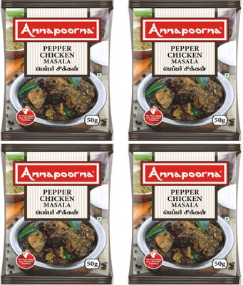 Annapoorna Pepper Chicken Masala 50gms Pack of 4(4 x 50 g)