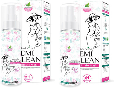HERBAL VIBE Femi Clean Intimate Hygiene Wash - 100% Ayurvedic Intimate Wash(200 ml, Pack of 2)
HERBAL VIBE Femi Clean Intimate Hygiene Wash - 100% Ayurvedic Intimate Wash(200 ml, Pack of 2)