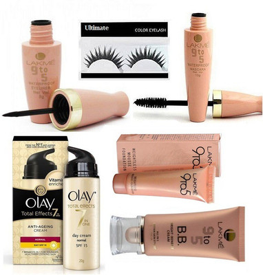 Ultimate Eyelashes With olay Cream,9to5 Mousse Foundation,Eyeliner And Mascara,BB Cream Bright Benefit(Set of 6)
Ultimate Eyelashes With olay Cream,9to5 Mousse Foundation,Eyeliner And Mascara,BB Cream Bright Benefit(Set of 6)