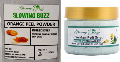 Glowing Buzz Combo of d tan mani pedi scrub and orange peel powder 50 grams(Set of 2)
Glowing Buzz Combo of d tan mani pedi scrub and orange peel powder 50 grams(Set of 2)