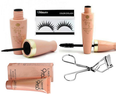 Ultimate Eyelashes With Lakme 9to5 Eyeliner And Mascara, Mousse Foundation & Eyelashes Curler(Set of 5)
Ultimate Eyelashes With Lakme 9to5 Eyeliner And Mascara, Mousse Foundation & Eyelashes Curler(Set of 5)