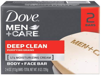 UNILEVER Dove Men+Care Body & Face Bar, Deep Clean 4.25 oz bars, 2 ea (2 Pack)(200 g)
UNILEVER Dove Men+Care Body & Face Bar, Deep Clean 4.25 oz bars, 2 ea (2 Pack)(200 g)
