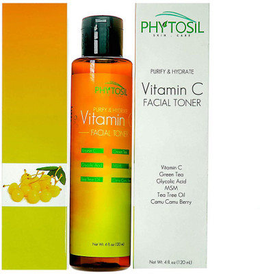 Phytosil BEST Vitamin C Toner -Shrink Pores, Control Oily Skin, Hydrate Dry Skin. Contains Vitamin C, Green Tea, Glycolic Acid, Witch Hazel, Alpha Lipoic Acid, Tea Tree Oil. 100% Organic(142 ml)
Phytosil BEST Vitamin C Toner -Shrink Pores, Control Oily Skin, Hydrate Dry Skin. Contains Vitamin C, Green Tea, Glycolic Acid, Witch Hazel, Alpha Lipoic Acid, Tea Tree Oil. 100% Organic(142 ml)