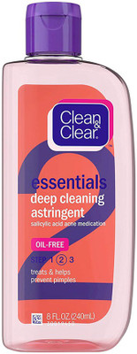 Clean & Clear Clean & Clear Essentials Oil-Free Deep Cleaning Astringent Salicylic Acid Acne Medication, 8 Fl. Oz(254 ml)
Clean & Clear Clean & Clear Essentials Oil-Free Deep Cleaning Astringent Salicylic Acid Acne Medication, 8 Fl. Oz(254 ml)