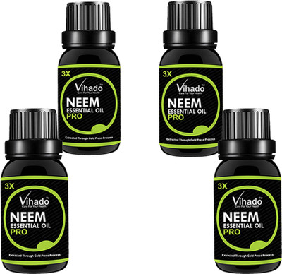 VIHADO Pure Organic Neem Oil (ColdPressed & Undiluted) Hair Oil 3X PRO (20 ML) (Pack of 4)(20 ml)
VIHADO Pure Organic Neem Oil (ColdPressed & Undiluted) Hair Oil 3X PRO (20 ML) (Pack of 4)(20 ml)