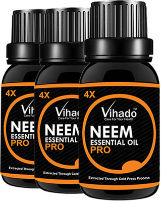 VIHADO 100% pure and natural Neem Oil 4X PRO (30 ML) (Pack of 3)(30 ml)