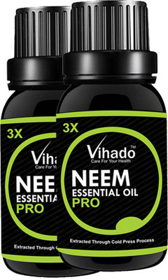 VIHADO Pure Organic Neem Oil (ColdPressed & Undiluted) Hair Oil 3X PRO (10 ML) (Pack of 2)(10 ml)
VIHADO Pure Organic Neem Oil (ColdPressed & Undiluted) Hair Oil 3X PRO (10 ML) (Pack of 2)(10 ml)