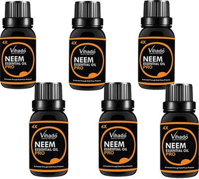 VIHADO 100% Pure Cold Pressed Neem Oil For Hair, Skin & Nails - Natural Insect Repellent Hair Oil 4X PRO (30 ML) (PACK OF 6)(30 ml)
VIHADO 100% Pure Cold Pressed Neem Oil For Hair, Skin & Nails - Natural Insect Repellent Hair Oil 4X PRO (30 ML) (PACK OF 6)(30 ml)