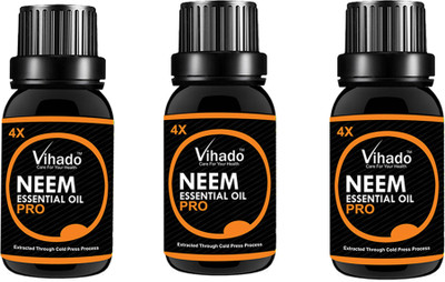 VIHADO Pure Organic Neem Oil (ColdPressed & Undiluted) Hair Oil 4X PRO (15 ML) (Pack of 3)(15 ml)
VIHADO Pure Organic Neem Oil (ColdPressed & Undiluted) Hair Oil 4X PRO (15 ML) (Pack of 3)(15 ml)