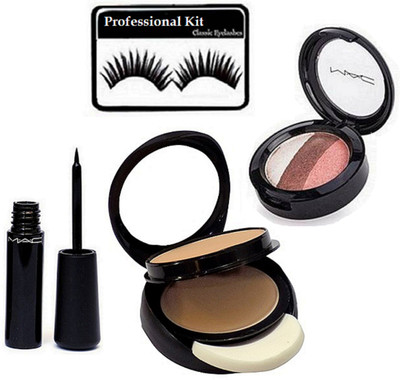 Professional kit Eyelashes, Two way Compact, Liquid Eyeliner, fard A" Joues Mineralize Eyeshadow(Set of 4)
Professional kit Eyelashes, Two way Compact, Liquid Eyeliner, fard A" Joues Mineralize Eyeshadow(Set of 4)