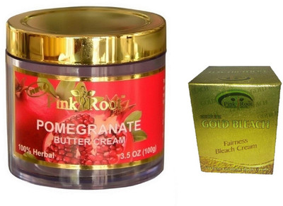 Pink Root POMEGRANATE BUTTER CREAM 100G WITH GOLD BLEACH 50G(Set of 2)