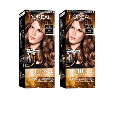 L'Oreal Paris Excellence Fashion Highlights Hair Color, Pack of Two Hair Color(Honey Blonde)
L'Oreal Paris Excellence Fashion Highlights Hair Color, Pack of Two Hair Color(Honey Blonde)
