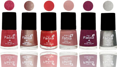 FABIA Rich Toxic Free Perfection Shine Nail Polish Set of 6 (239202014) Shock Pink Light-Light Nude-Red Orange-Shrimp Pastell-Cherry Blossom-Silver(Pack of 6)
FABIA Rich Toxic Free Perfection Shine Nail Polish Set of 6 (239202014) Shock Pink Light-Light Nude-Red Orange-Shrimp Pastell-Cherry Blossom-Silver(Pack of 6)