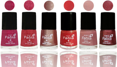 FABIA Rich Toxic Free Perfection Shine Nail Polish Set of 6 (239201959) Magenta-Shock Pink Light-Light Nude-Red Orange-Shrimp Pastell-Nude Pink(Pack of 6)
FABIA Rich Toxic Free Perfection Shine Nail Polish Set of 6 (239201959) Magenta-Shock Pink Light-Light Nude-Red Orange-Shrimp Pastell-Nude Pink(Pack of 6)