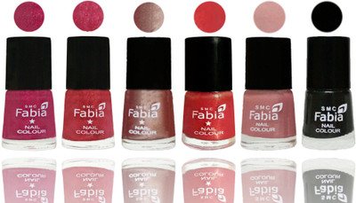 FABIA Rich Toxic Free Perfection Shine Nail Polish Set of 6 (239201980) Magenta-Shock Pink Light-Light Nude-Red Orange-Shrimp Pastell-Black(Pack of 6)
FABIA Rich Toxic Free Perfection Shine Nail Polish Set of 6 (239201980) Magenta-Shock Pink Light-Light Nude-Red Orange-Shrimp Pastell-Black(Pack of 6)
