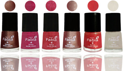 FABIA Rich Toxic Free Perfection Shine Nail Polish Set of 6 (239201909) Light Coffee-Magenta-Shock Pink Light-Light Nude-Red Orange-Light Cream(Pack of 6)
FABIA Rich Toxic Free Perfection Shine Nail Polish Set of 6 (239201909) Light Coffee-Magenta-Shock Pink Light-Light Nude-Red Orange-Light Cream(Pack of 6)
